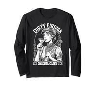 Dirty Birdies Social Club Female Golfer Funny Golf Martini Long Sleeve T-Shirt