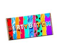 Dirty Bitch Chocolate Bar Wrapper Novelty Gift Present Funny Rude Adult Insulting for Birthday Christmas Xmas Valentines (#1149) (with chocolate bar)