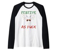Dirty Christmas shirt - festive as fuck vintage holiday tee Raglan Baseball Tee