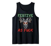 Dirty Christmas shirt - festive as fuck vintage holiday tee Tank Top