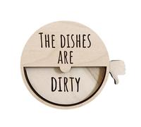 Dirty Clean Dishwashers - Magnet Square Magnet | Dishwasher Clean Dirty Sign, Kitchen Organisation, Strong Magnetic Backing, Easy to Read and Rotating Change Signs