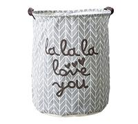 Dirty Cloth Basket Freestanding Laundry Basket Cotton Linen Foldable Round Dirty Clothes Storage Bag 15.7x15.7x19.6in Large Storage Bins with Handles for Home Dormitory(Gray)