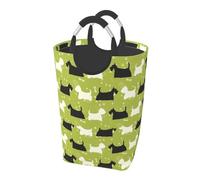 Dirty Clothes Bag Foldable Laundry Bag Hund Silhouette Scottie Westie Tier
