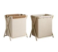 Dirty Clothes Organizer Basket, Freestanding Clothes Basket, Modern Spacious, Laundry Hamper, Collapsibles Garment with Removable Liner for Easy Cleaning, 16.54x11.22x19.09 in