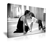Dirty Dancing Couple Love Movie Kiss Canvas Wall Art Picture Print - For Modern Family Home Office Hotel Decoration (S: 46cm X 31cm)