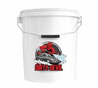 DIRTY DEVIL 20L/5Gallon Wash Bucket, Heavy Duty Car Detailing Bucket Pail, 20L Plastic Container (White)