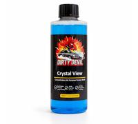 DIRTY DEVIL Crystal View Concentrated All-Purpose Screen Wash - High-Performance Windscreen Cleaner for All Weather, Removes Traffic Film, Grime & Insects (500ml)