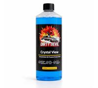 DIRTY DEVIL Crystal View Concentrated All-Purpose Screen Wash - High-Performance Windscreen Cleaner for All Weather, Removes Traffic Film, Grime & Insects (1L)