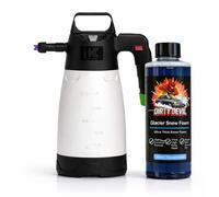 DIRTY DEVIL Glacier Snow Foam + IK Foam Pro 2 Foaming Pressure Sprayer - Ultra Thick, pH Neutral Pre Wash Snow Foam Shampoo 500ml