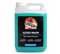 Dirty Devil Gloss Wash 5L - Wax Car Wash Shampoo with Wax Protective Layer. pH Neutral Detailing Cleaner Care Vehicle Cleaning Soap - Remove Dirt Road Grime Streak Free Showroom Shine Finish