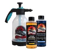 Dirty Devil Snow Foam Car Wash Kit - Glacier Snow Foam 500ml, Citrus Pre-Wash 500ml & 2L Pump Foam/Pressure Sprayer - pH Neutral Car Cleaning Set