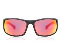 Dirty Dog 53339 ARMPOL Satin Black Muzzle Wrap Sunglasses Polarised Driving Lens Category 3 Lens Mirrored Size 64mm