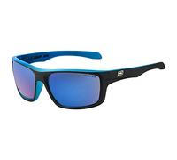Dirty Dog 53353 AHMPOL Satin Black Xtal Blue Axle Wrap Sunglasses Polarised Len