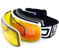 Dirty Dog 54172 White Mutant Visor Goggles Lens Category 2 Lens Mirrored Size 112mm