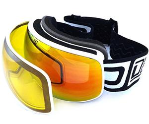 Dirty Dog 54172 White Mutant Visor Goggles Lens Category 2 Lens Mirrored Size 112mm