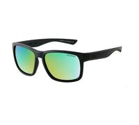 Dirty Dog HOODLUM - Satin Black with Polarized Green Mirror Lens - 58