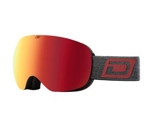 Dirty Dog Omen Snow Goggles, L Black/Grey | Red Fusion Mirror