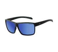 Dirty Dog RACKATEER - Satin Black with Polarized Blue Mirror Lens - 63