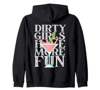 Dirty Girls Have More Fun Martini Time Party Olives Matching Zip Hoodie