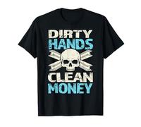 Dirty Hand Clean Honest Money Construction Ironworker T-Shirt