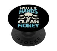 Dirty Hand Clean Honest Money Ironworker Construction PopSockets Adhesive PopGrip