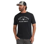 Dirty Hands Clean Money DHCM & Haggler Tee - Men’s Graphic T-Shirt, Workwear Shirt, Cotton Blend, Tagless, Black - Dhcm, Large