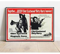 Dirty Harry Clint Eastwood Magnum Force Promo Film Movie Poster : 36"x24" (Slightly Larger Than A1) : Vintage Retro Repro #2