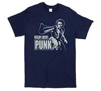 Dirty Harry Feelin' Lucky Punk T-Shirt - Clint Eastwood Inspired Movie Film Tee Navy Blue