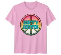 Dirty Hippie Culture Hippie Peace Symbol Graphic T-Shirt Mens Womens Tee Unisex Apparel M Light Pink