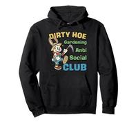 Dirty Hoe Gardening Anti-Social Club Retro 1950s Rabbit Pullover Hoodie