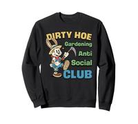 Dirty Hoe Gardening Anti-Social Club Retro 1950s Rabbit Sweatshirt