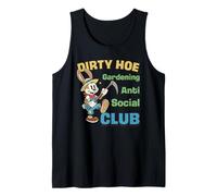 Dirty Hoe Gardening Anti-Social Club Retro 1950s Rabbit Tank Top