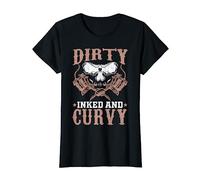 Dirty Inked And Curvy Funny Tattoo Artist Tattoos Graphic T-Shirt