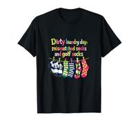 Dirty Laundry Day Golf Socks Graphic T-Shirt