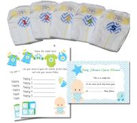 Dirty Nappy Baby Shower Game 10 20 30 Players Girl Boy Neutral Game Prize (30 Players, Blue - Boy)