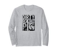 Dirty No Limit Pig Design Long Sleeve T-Shirt
