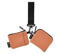 Dirty Orange Women's Coin Wallet Card Holder Small Detachable Zipper Wallet Coin Bag with Zipper Pocket for Woman 2 Pcs tarjeteros para