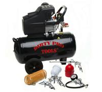 Dirty Pro Tools 50L Portable Oil-Lubricated Air Compressor 2Hp, 8 Bar / 115 Psi, 230V + Free Tool Kit