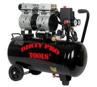 Dirty Pro Tools Air Compressor, 24L Portable Oil-Free, 2Hp, 230V, 115 Psi / 8 Bar, Quiet 68 Dba