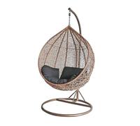 dirty pro tools™ Brown Colour Rattan Swing Egg Chair Outdoor Garden Patio Hanging Wicker Weave Furniture