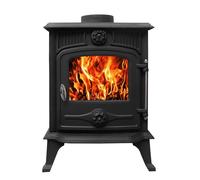 dirty pro tools Cast Iron Log Wood Burner Stove 5 KW Multifuel Fire Place