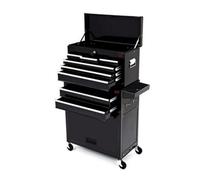 Dirty Pro Tools Heavy Duty Tool Chest & Rollcab Set Black Lockable Top Cabinet With Ball Bearing Drawers