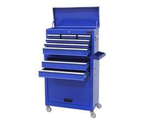 Dirty Pro Tools Heavy Duty Tool Chest & Rollcab Set Blue Lockable Top Cabinet With Ball Bearing Drawers