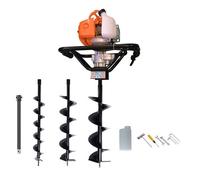 Dirty Pro Tools Petrol Earth Auger Post Hole Borer Ground Drill With 3 Bits, 4, 6, 8"