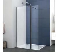 Dirty Pro Tools Walk In Shower Screen Black - Main Screen Size: 1400mm Screen Extras: With 300mm Flipper