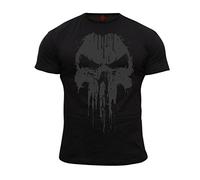 Dirty Ray Martial Arts Punisher No Mercy Men's Short Sleeve T-Shirt DT38 (S) Black