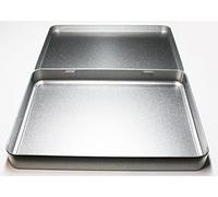 Dirty Riffs 1 x Large Hinged Lid Storage Tin, Survial Tin, Bushcraft, Camping, Sewing Kits, Arts & Craft Tins - 220mm x 160mm x 25mm