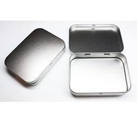 Dirty Riffs 10 x Medium Hinged Lid Storage Tin, Survial Tin, Bushcraft, Camping, Sewing Kits, Arts & Craft Tins - 110mm x 80mm x 24mm