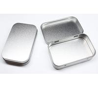 Dirty Riffs 4 x Hinged Lid Storage Tin, Survial Tin, Bushcraft, Camping, Sewing Kits, Arts & Craft Tins - 96mm x 59mm x 24mm
