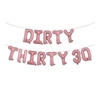 Dirty Thirty 30th Birthday Party Decorations for Her Multicolor Dirty 30 Balloons Banner Decorations for Women 30 Years Old Birthday Party (DIRTY THIRTY 30 Pink)